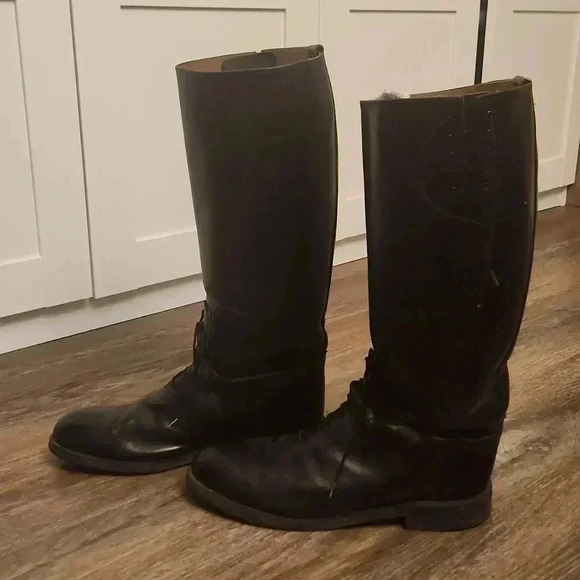 Bates Floataways Elite Motorcycle Riding Tall Leather Boots WIDE 11.5E - Picture 3 of 8